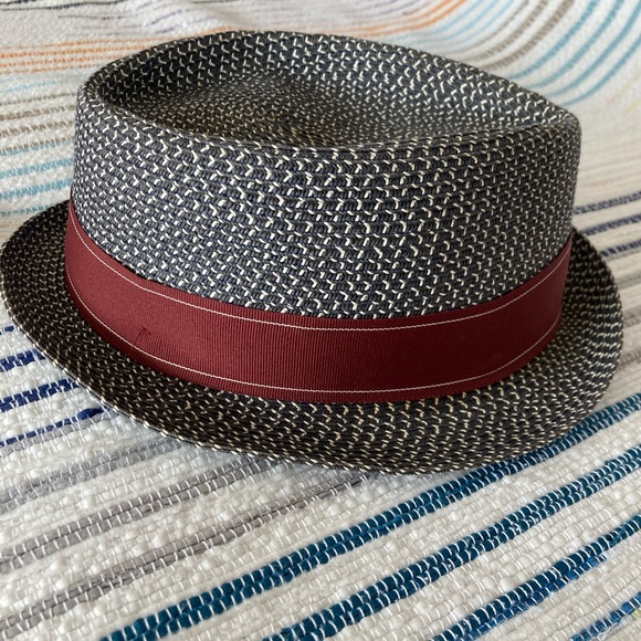 Goorin Bros. Navy Straw Narrow Brim Fedora Hat - Picture 5 of 9